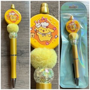 Pompompurin beaded pen